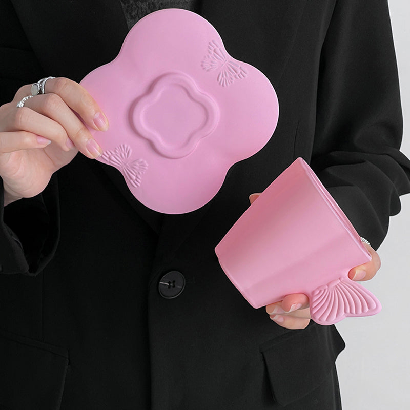 Butterfly Four-Leaf Clover Glass