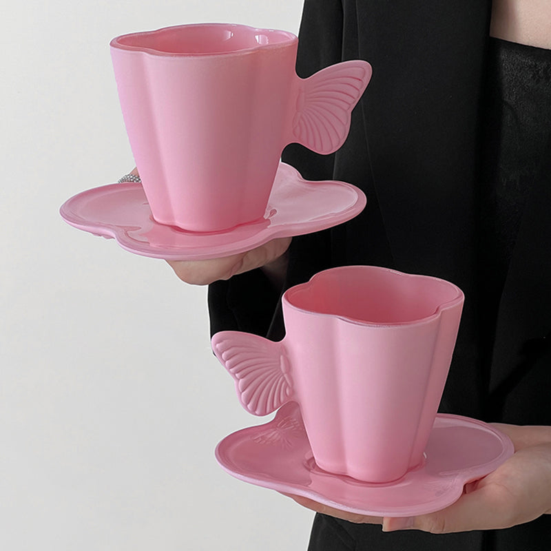 Butterfly Four-Leaf Clover Glass