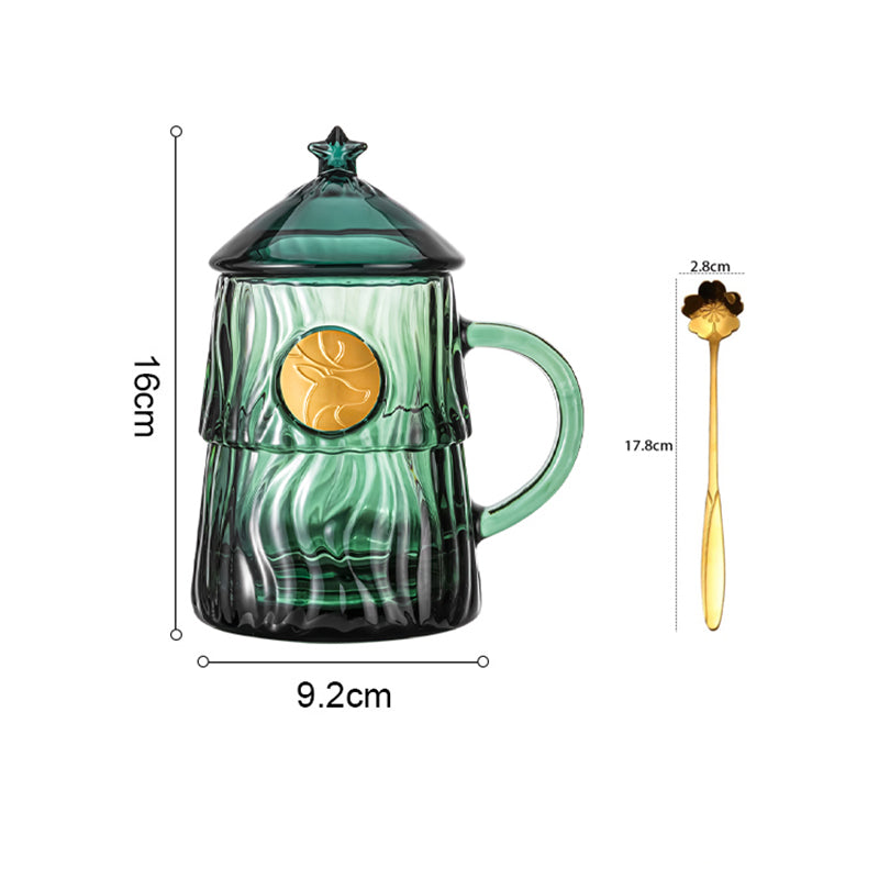 Christmas Tree Glass Cup