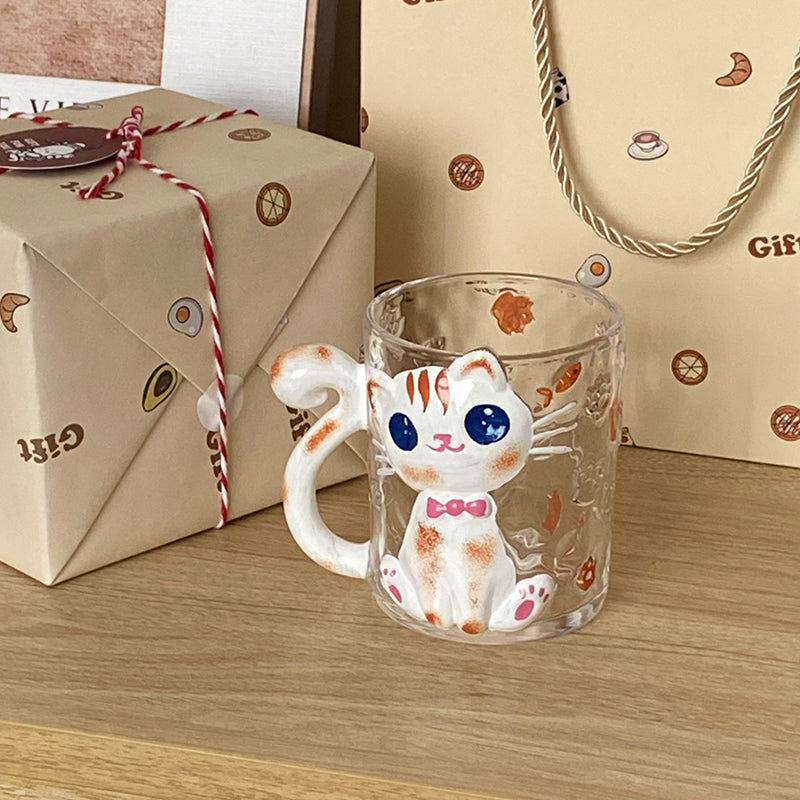 Cute Cartoon Cat Saucer Cup