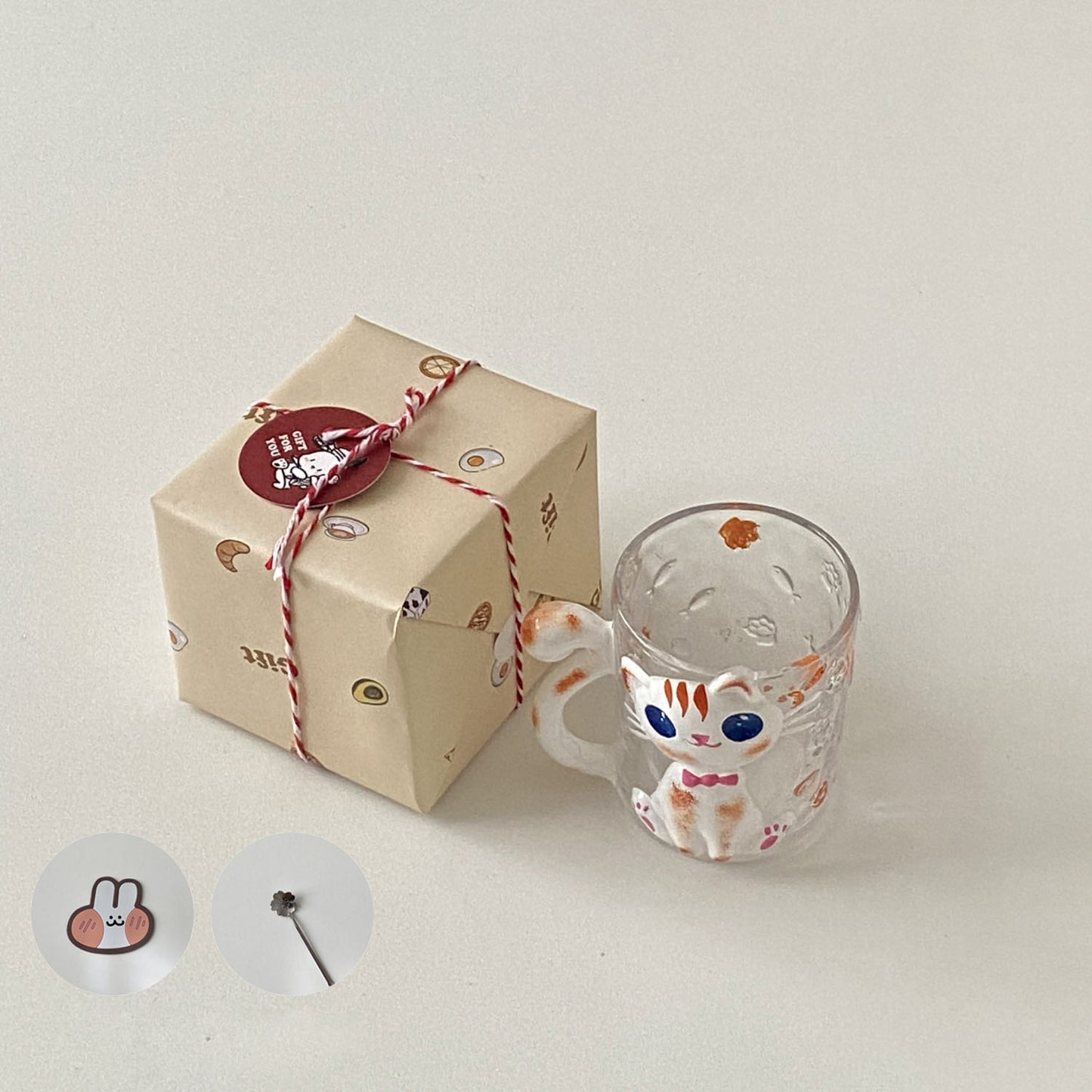 Cute Cartoon Cat Saucer Cup