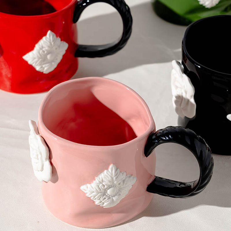 Embossed Rose Mug