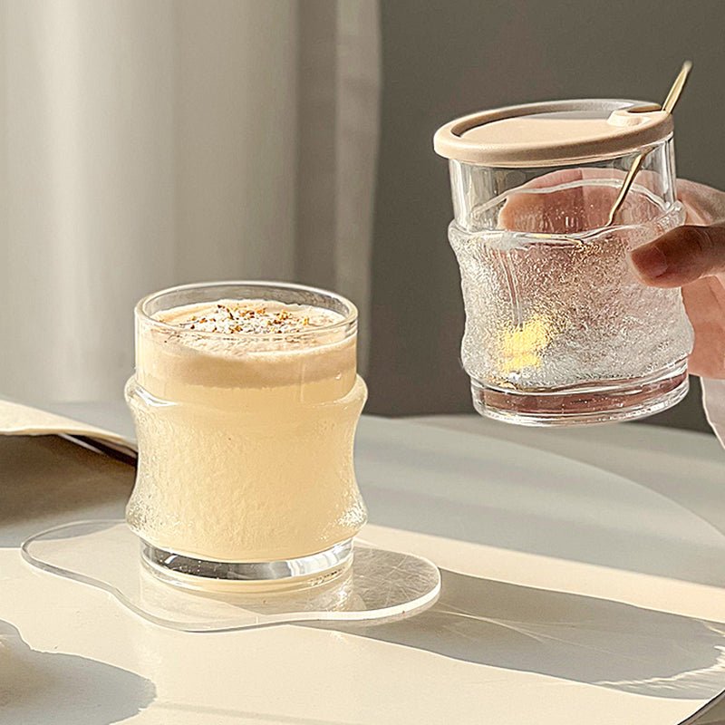 Glacier Embossed Glass Cup