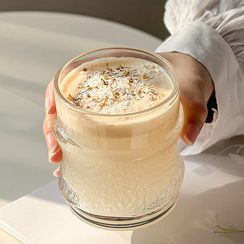 Glacier Embossed Glass Cup