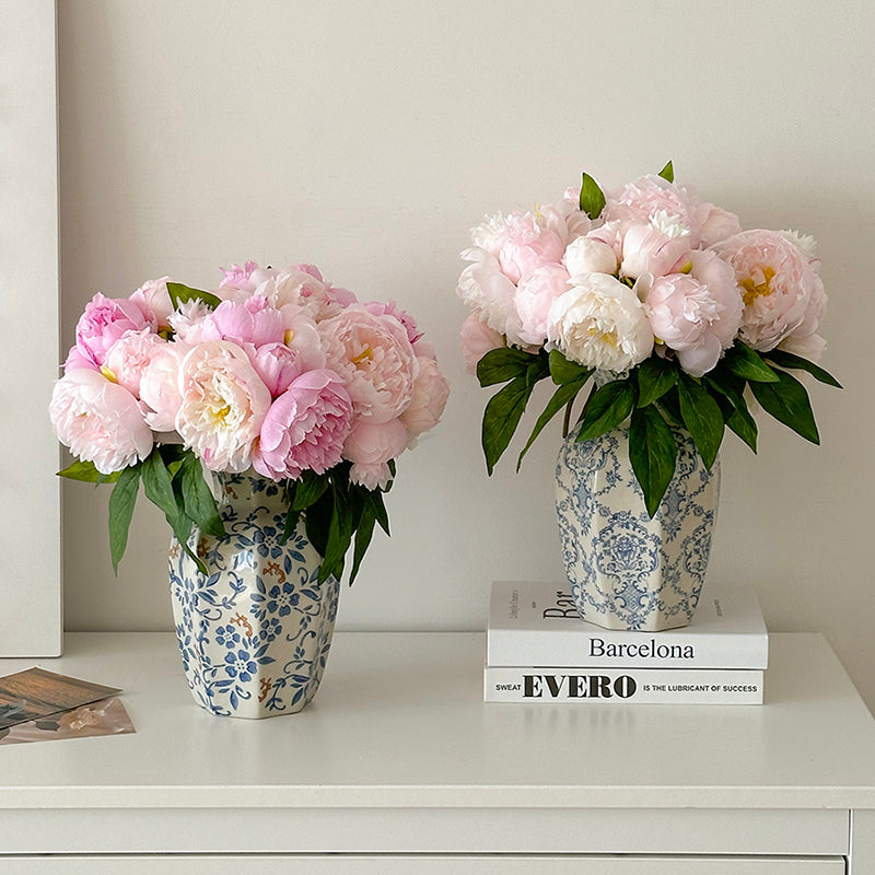 Vintage Print Ceramic Vase