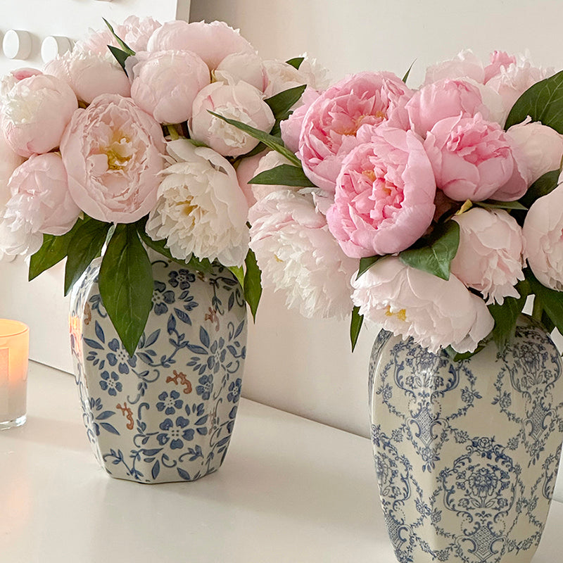 Vintage Print Ceramic Vase