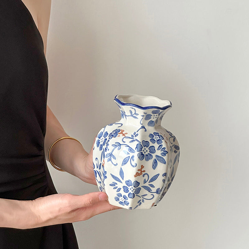 Vintage Print Ceramic Vase