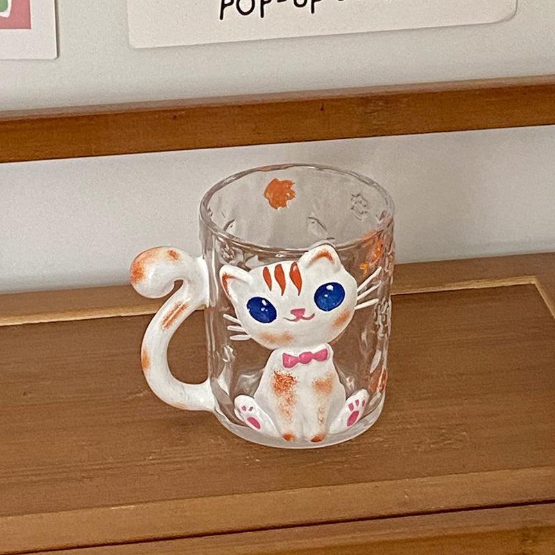 Cute Cartoon Cat Saucer Cup