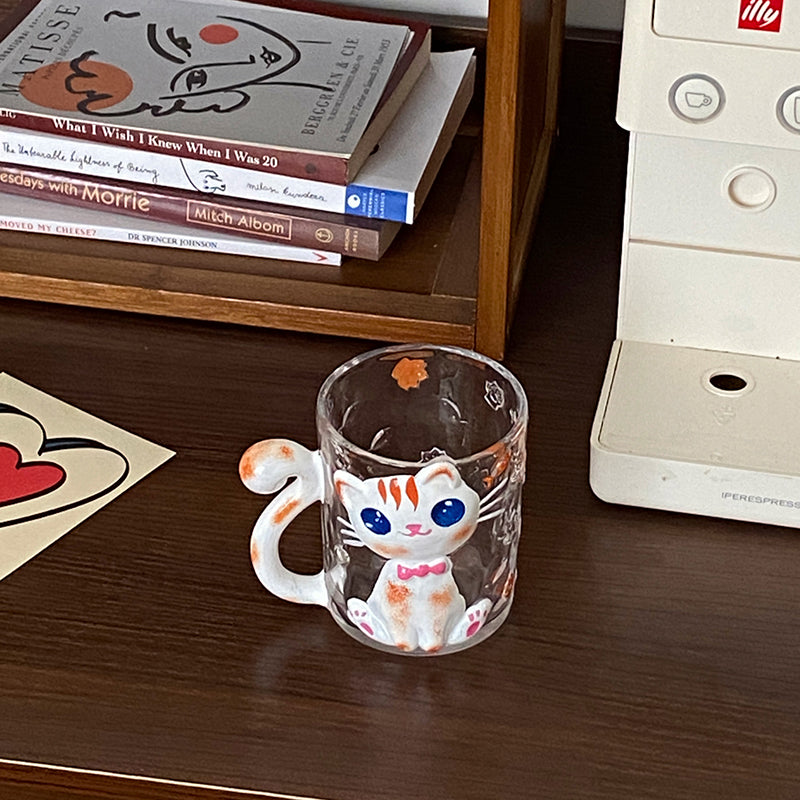 Cute Cartoon Cat Saucer Cup