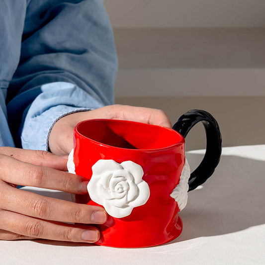 Embossed Rose Mug